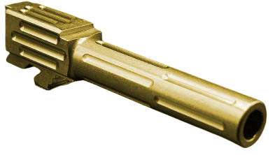 Combat Armory Barrel Fits Glock 19 9mm Match Titan 4 Series Barrel In Gold