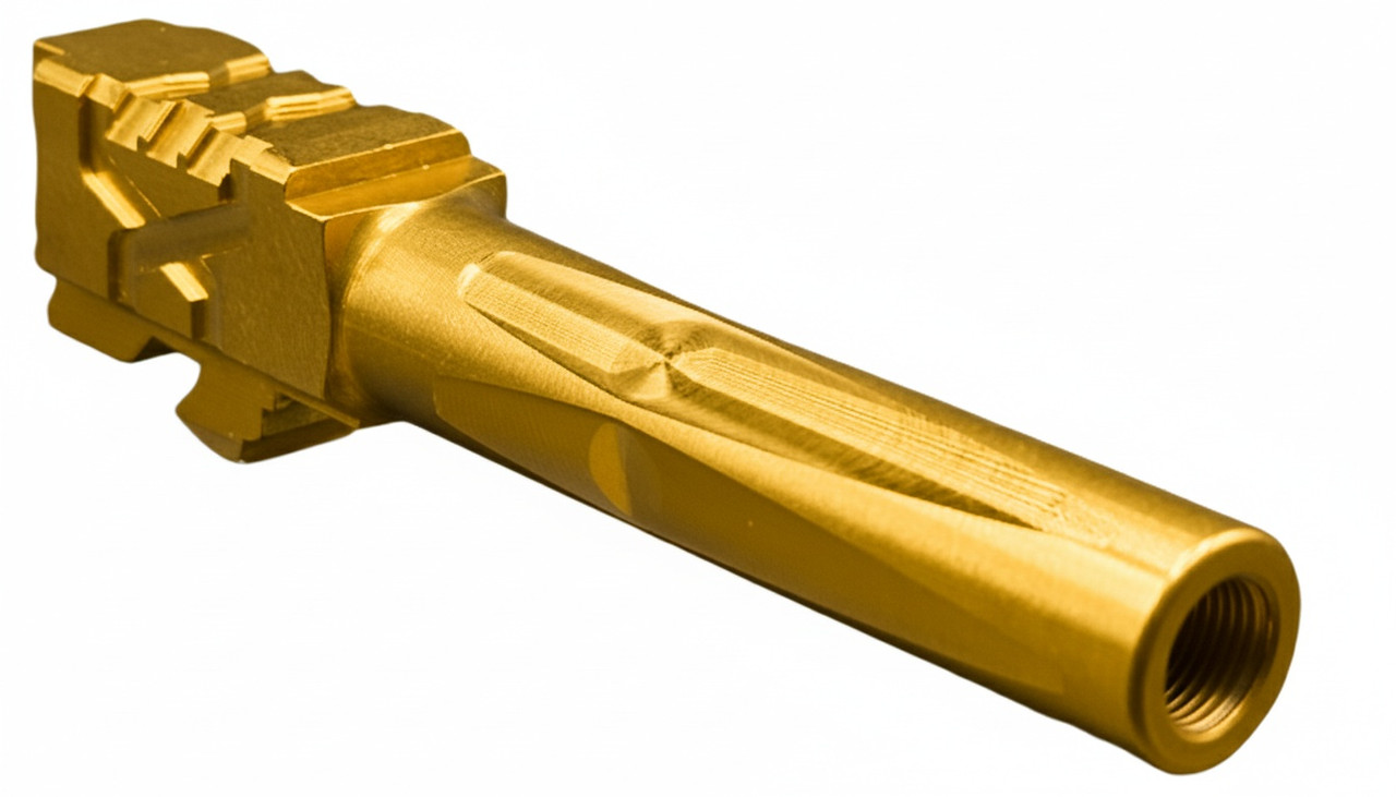 Combat Armory Barrel Fits Glock 19 9mm Match Titan 6 Series Barrel in Gold