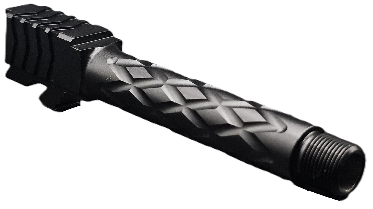 Combat Armory Barrel Fits Glock 19 9mm Match Titan 1 Series Threaded Barrel In Black