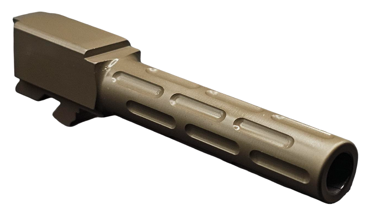Combat Armory barrel Fits Glock 19 9mm Morse Code Barrel in Dark Earth
