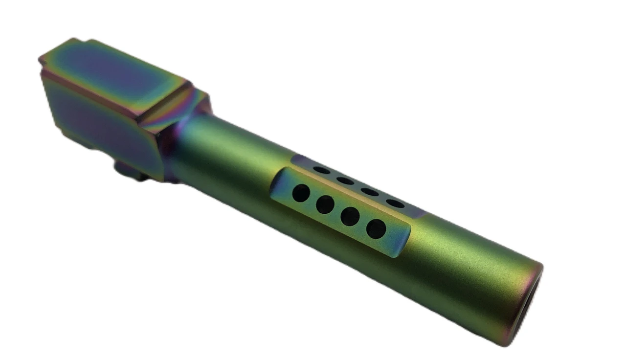 Combat Armory barrel Fits Glock 19 9mm Ported Barrel in Radio Active