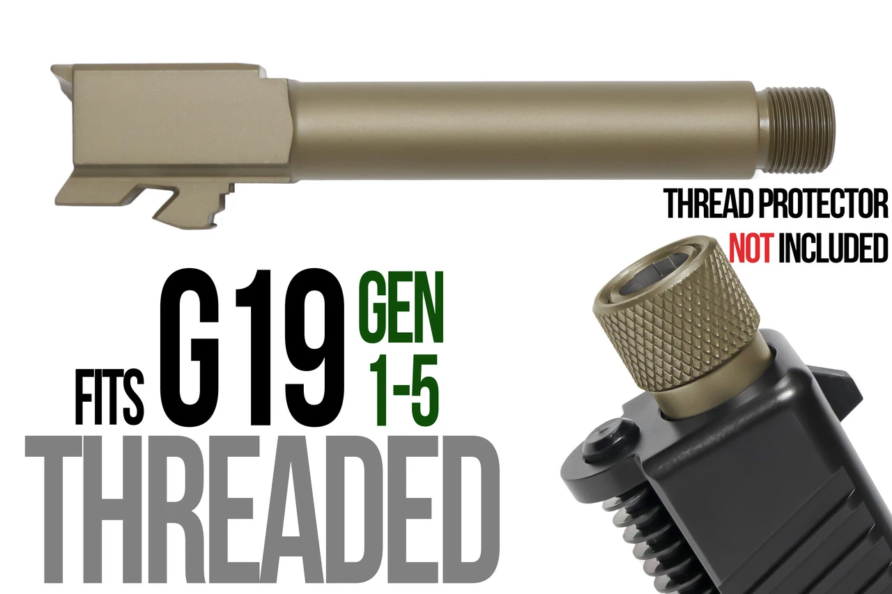 Combat Armory barrel Fits Glock 19 New  9mm Match Grade Barrel threaded in Dark Earth