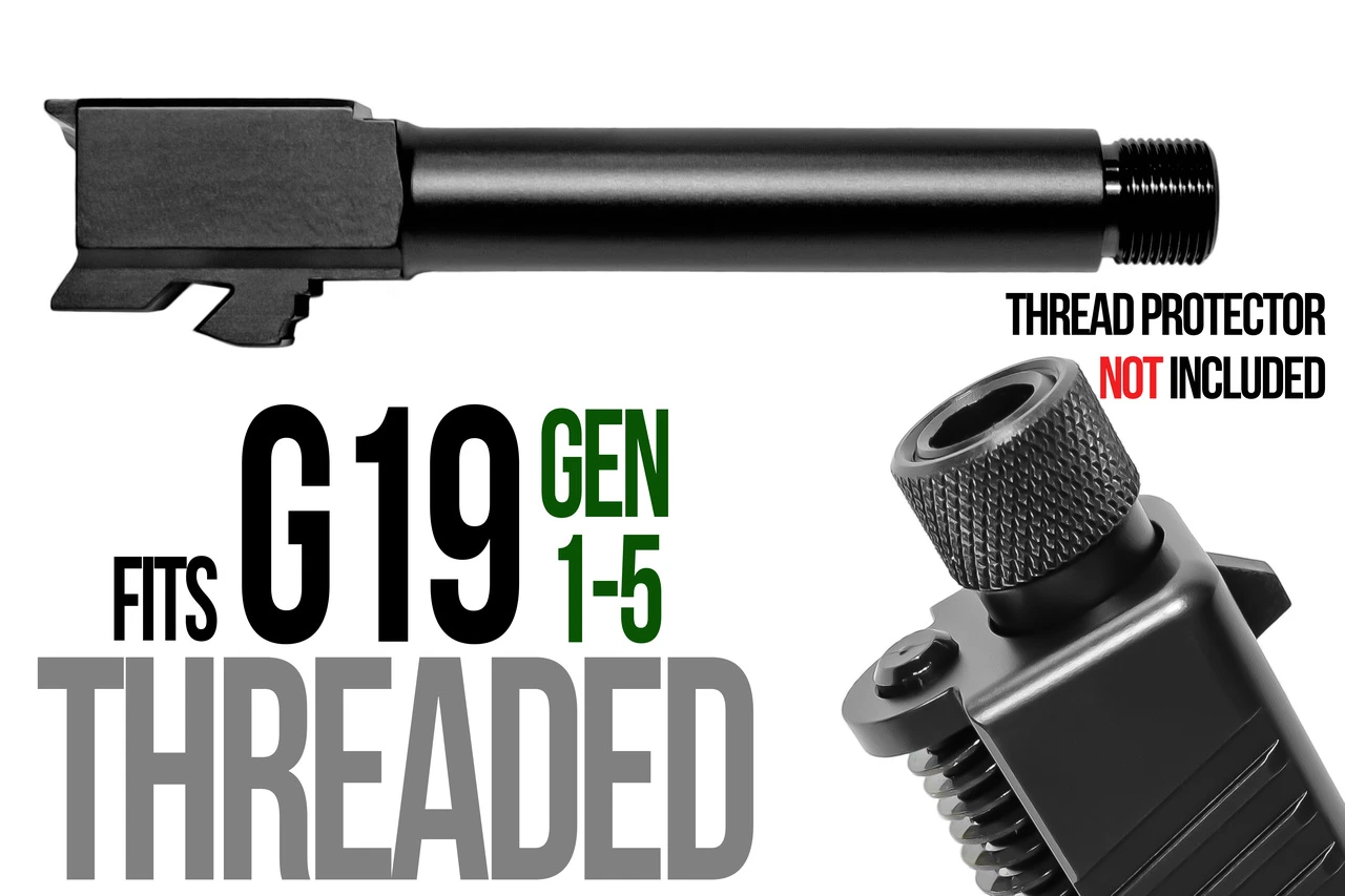 Combat Armory Barrel Fits Glock 19 New 9mm Match Grade Barrel Threaded