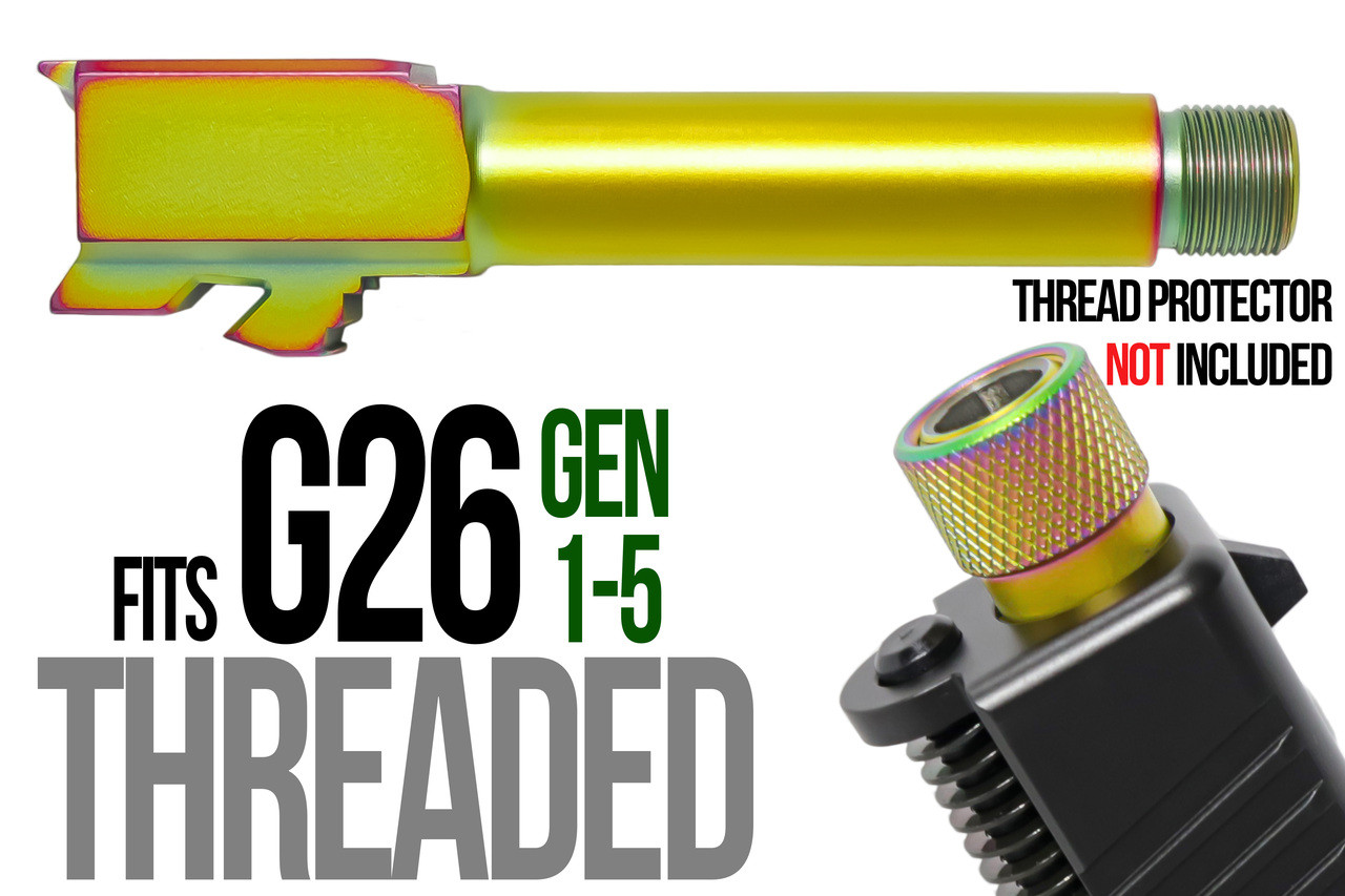 Combat Armory Barrel Fits Glock 26  9mm Match Threaded Barrel in Chameleon