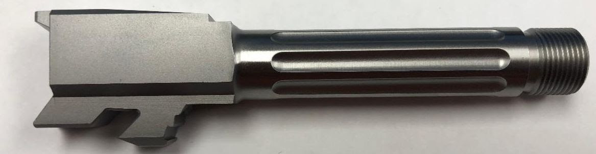 Combat Armory Barrel Fits Glock 43 43x 9mm Straight Fluted Barrel Threaded