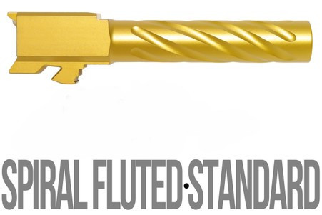 Combat Armory Barrel Fits Ruger RXM 9mm Match Thick Spiral Fluted Barrel in Gold