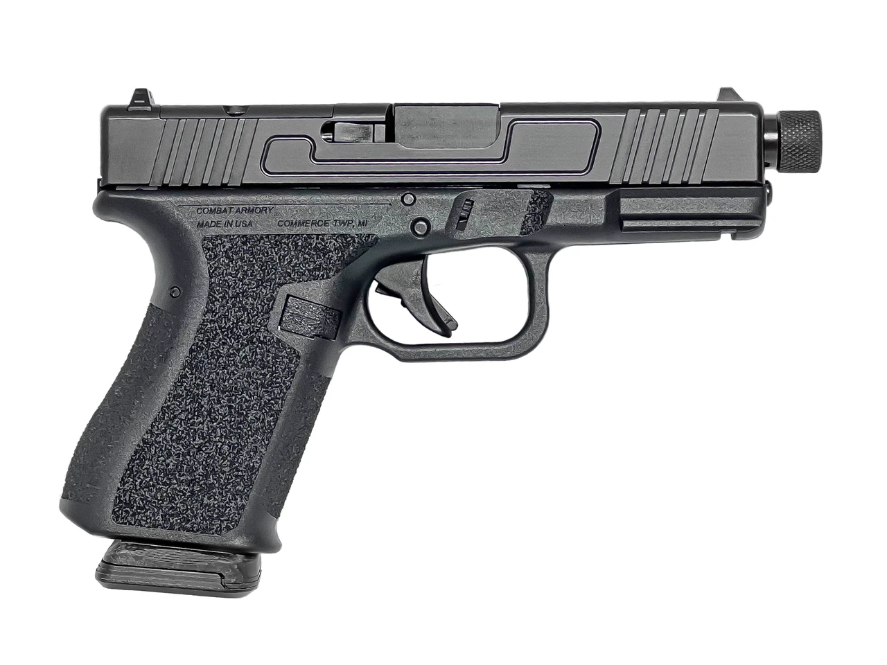 Combat Armory CA19 Pistol RMR Threaded Barrel  with Standard Polymer Sights - Compatible With Gen 3 Glock® 19 Parts