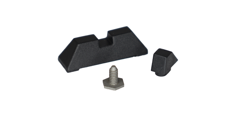Combat Armory Polymer sights Standard Height for Glock All Black