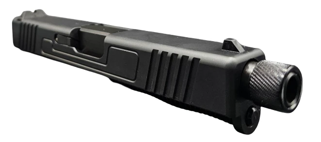 Combat Armory Slide Fits Glock 19 Gen3 Fully Assembled Radius in Black Nitride Threaded