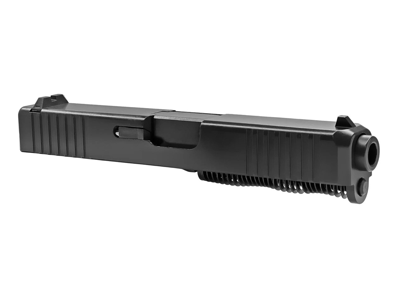 Combat Armory Slide Fits Glock 19 Gen3 Fully Assembled Rounded Edges Tapered Nose Black Nitride