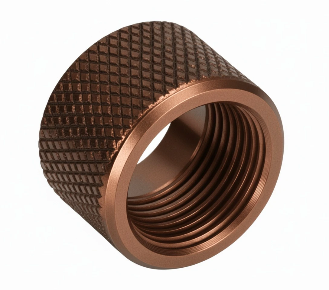 Combat Armory Thread Protector 1/2 x 28 (9mm & .357SIG Barrel)Knurled in Copper