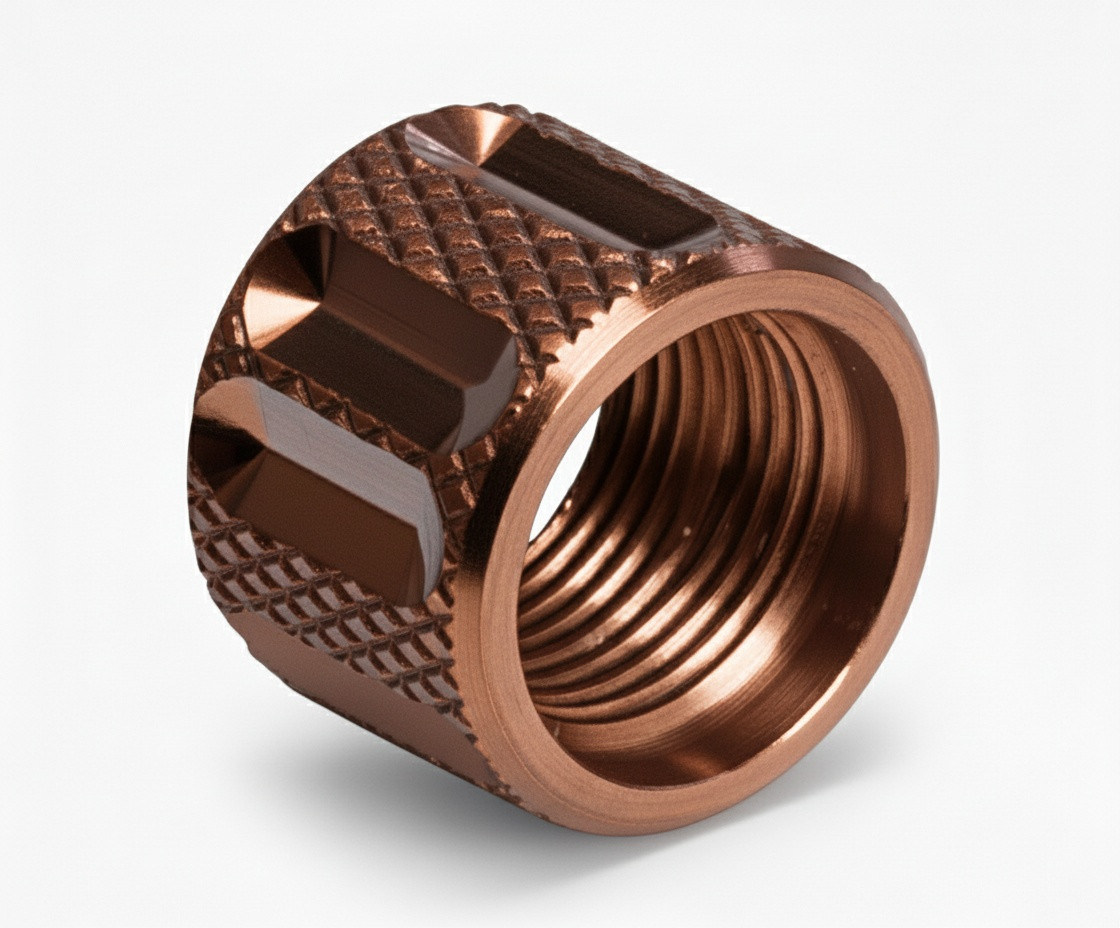 Combat Armory Thread Protector 1/2 x 28 (9mm & .357SIG Barrel) Knurled Straight Fluted in Copper
