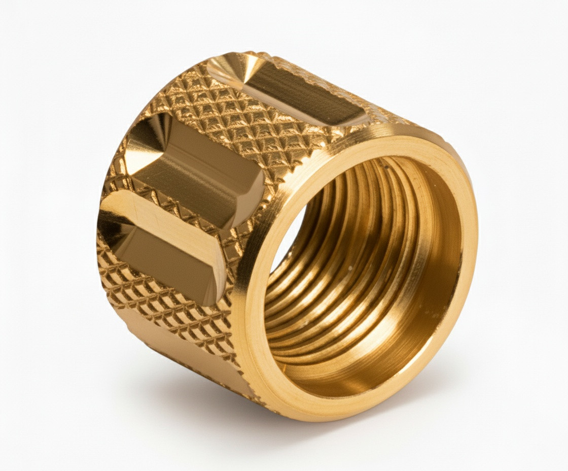 Combat Armory Thread Protector 1/2 x 28 (9mm & .357SIG Barrel) Knurled Straight Fluted in Gold