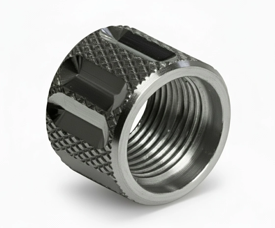 Combat Armory Thread Protector 1/2 x 28 (9mm & .357SIG Barrel) Knurled Straight Fluted in Naked