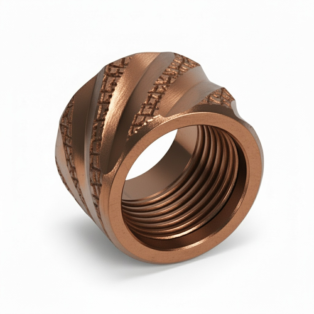 Combat Armory Thread Protector 1/2 x 28 (9mm & .357SIG Barrel) Knurled Thick Spiral in Copper