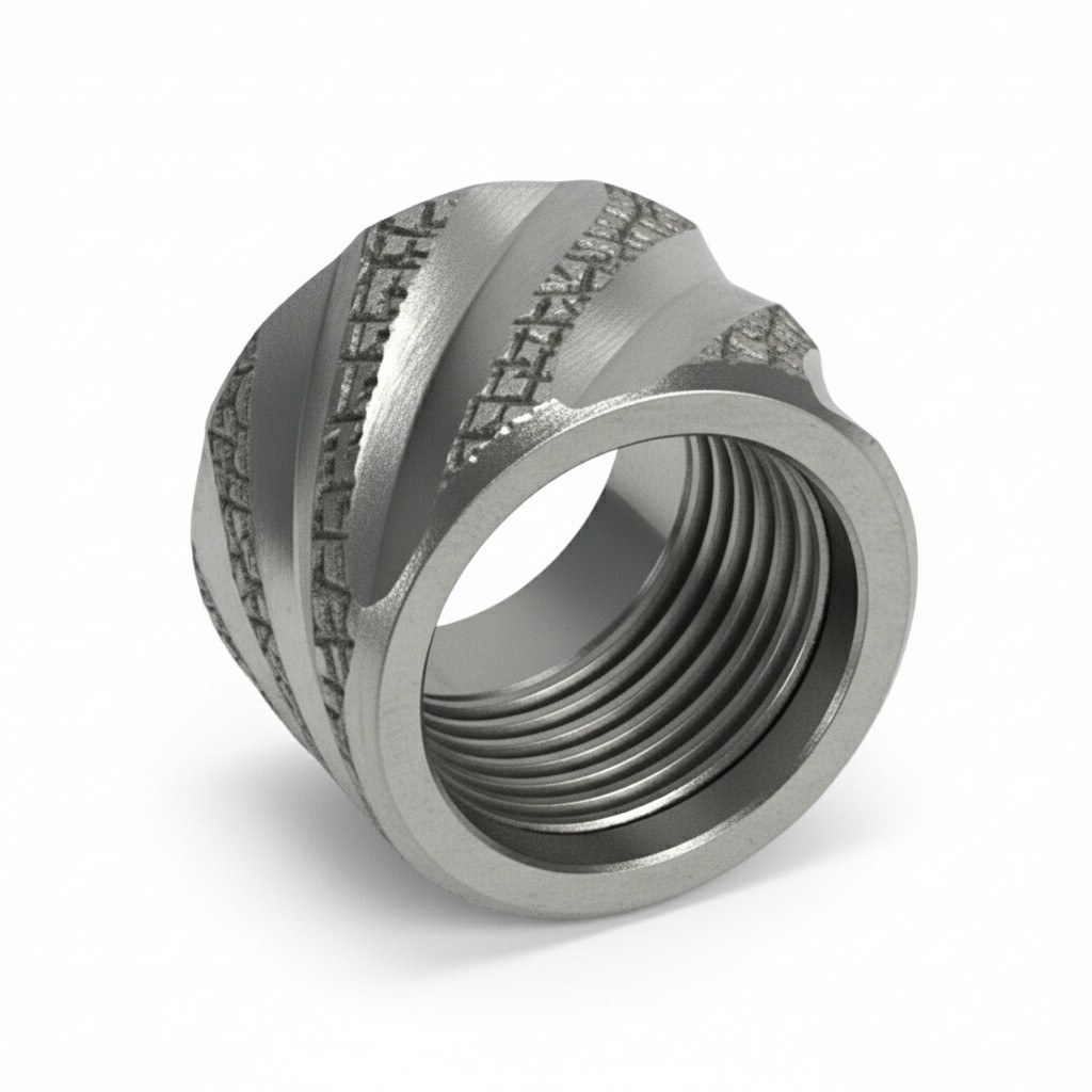 Combat Armory Thread Protector 1/2 x 28 (9mm & .357SIG Barrel) Knurled Thick Spiral in Naked