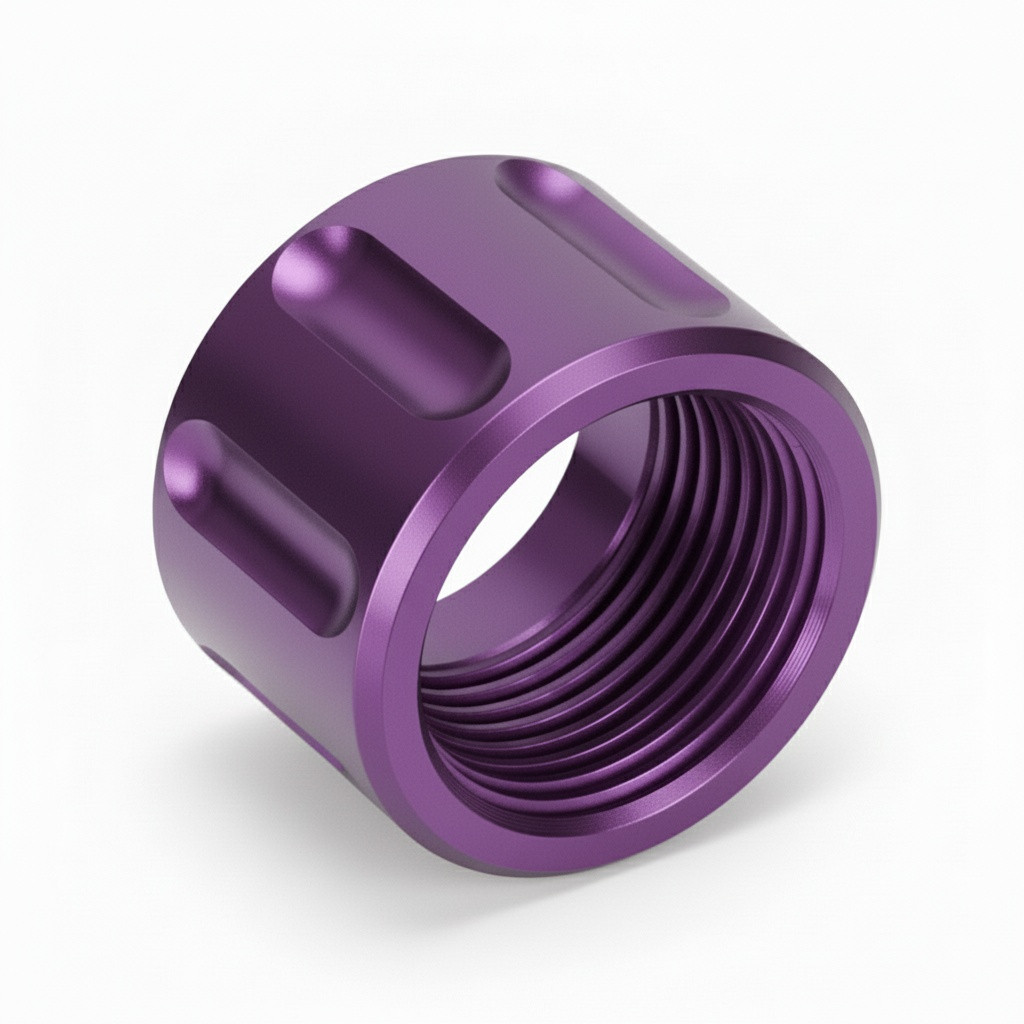 Combat Armory Thread Protector 1/2 x 28 (9mm & .357SIG Barrel) Straight Fluted in Violet