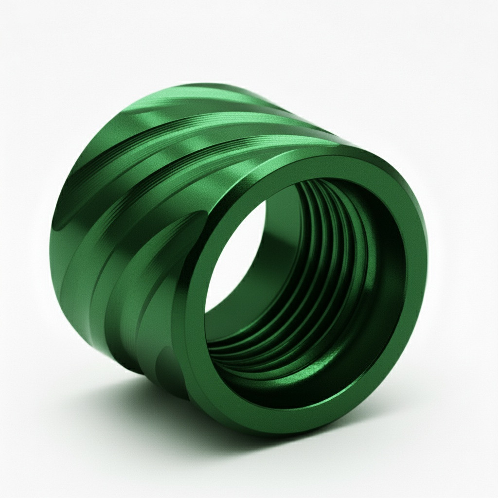 Combat Armory Thread Protector 1/2 x 28 (9mm & .357SIG Barrel)Thick Spiral in Radio Active Green