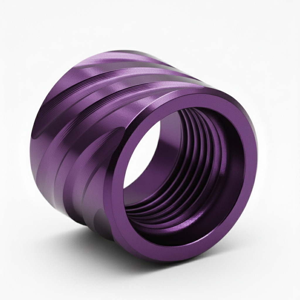Combat Armory Thread Protector 1/2 x 28 (9mm & .357SIG Barrel) Thick Spiral in Violet
