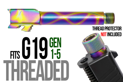 Fits Glock 19  9mm Match Barrel threaded in Plum