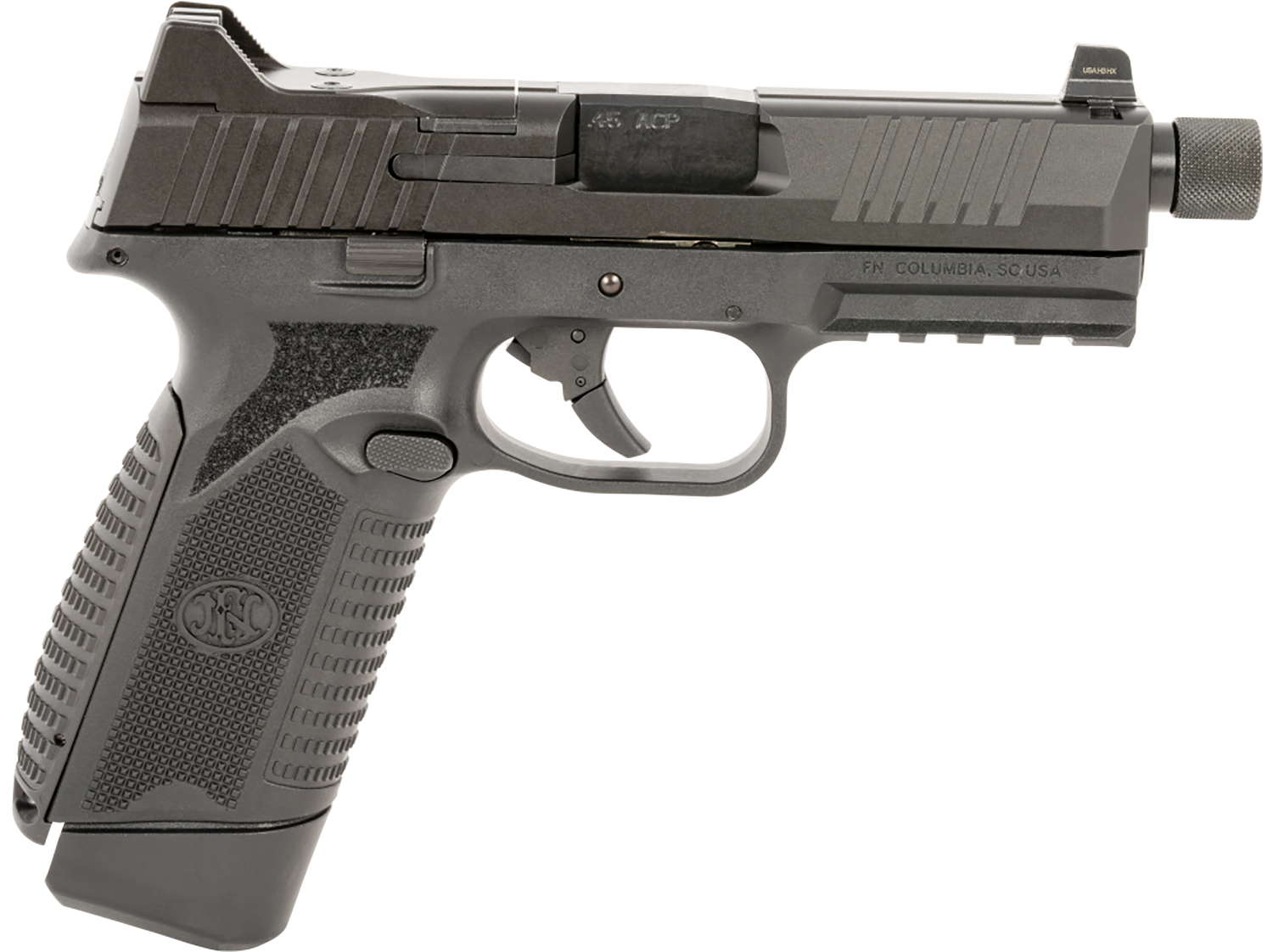 FN 545 Tactical 4.71in .45 ACP Threaded Optic-Cut