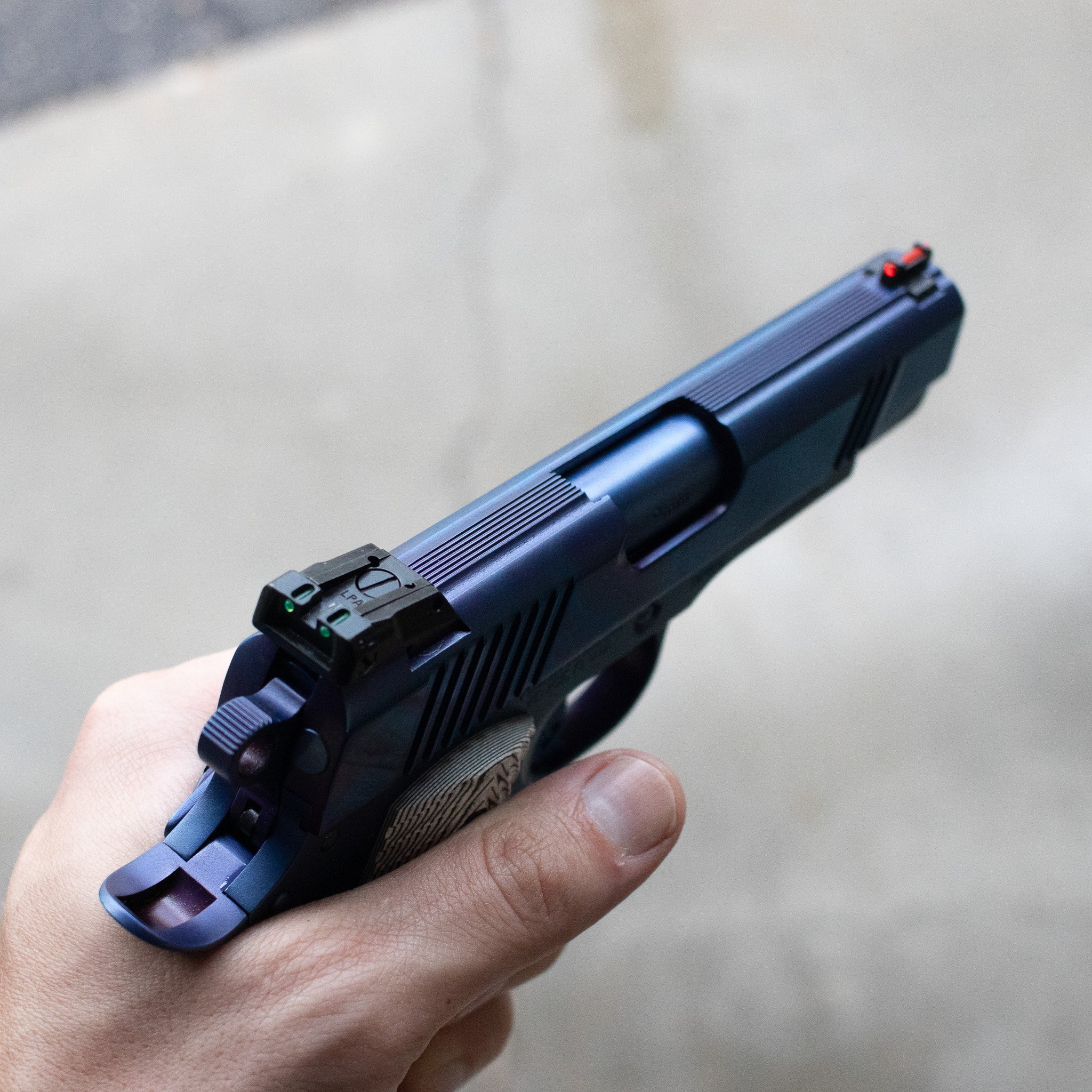 1911 Pistol (4.25") - "Freedom Limited" - Blue Sapphire Riptide - 9MM – Fusion Firearms — image 3