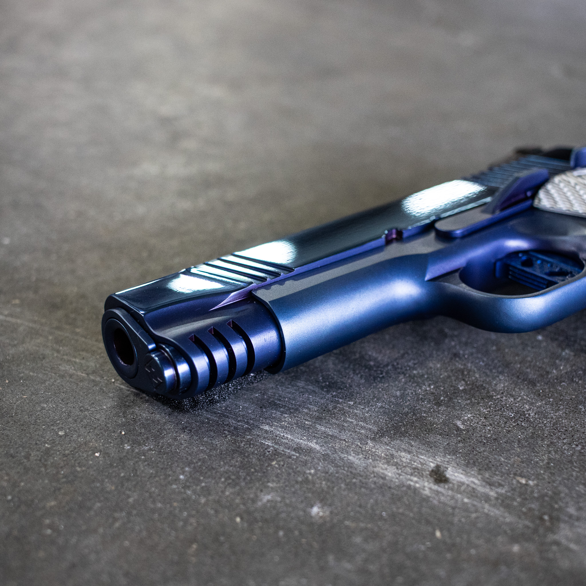 1911 Pistol (4.25") - "Freedom Limited" - Blue Sapphire Riptide - 9MM – Fusion Firearms — image 4