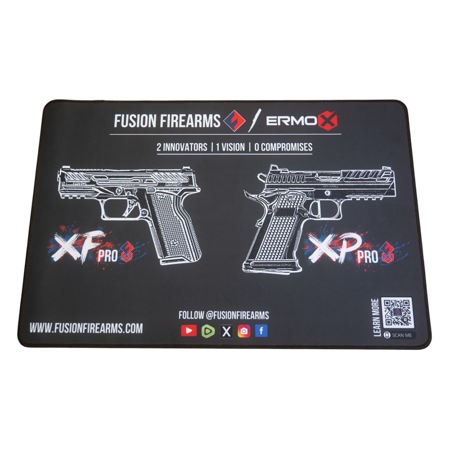 Fusion Firearms XP Pro & XF Pro Branded Desk & Pistol Mat – 23.75" x 15.75"