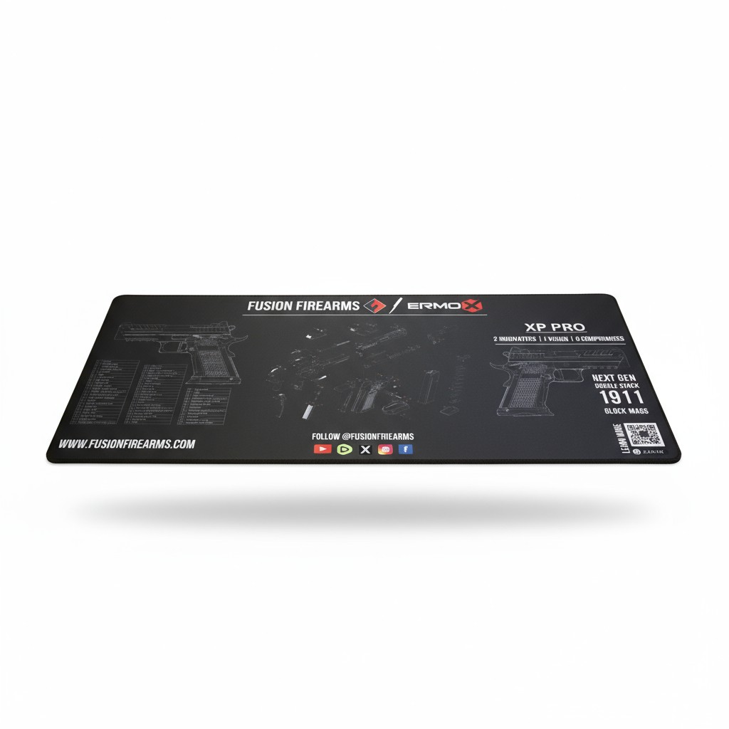 Fusion Firearms XP Pro XXL Branded Desk & Pistol Mat – 35" x 15.75"