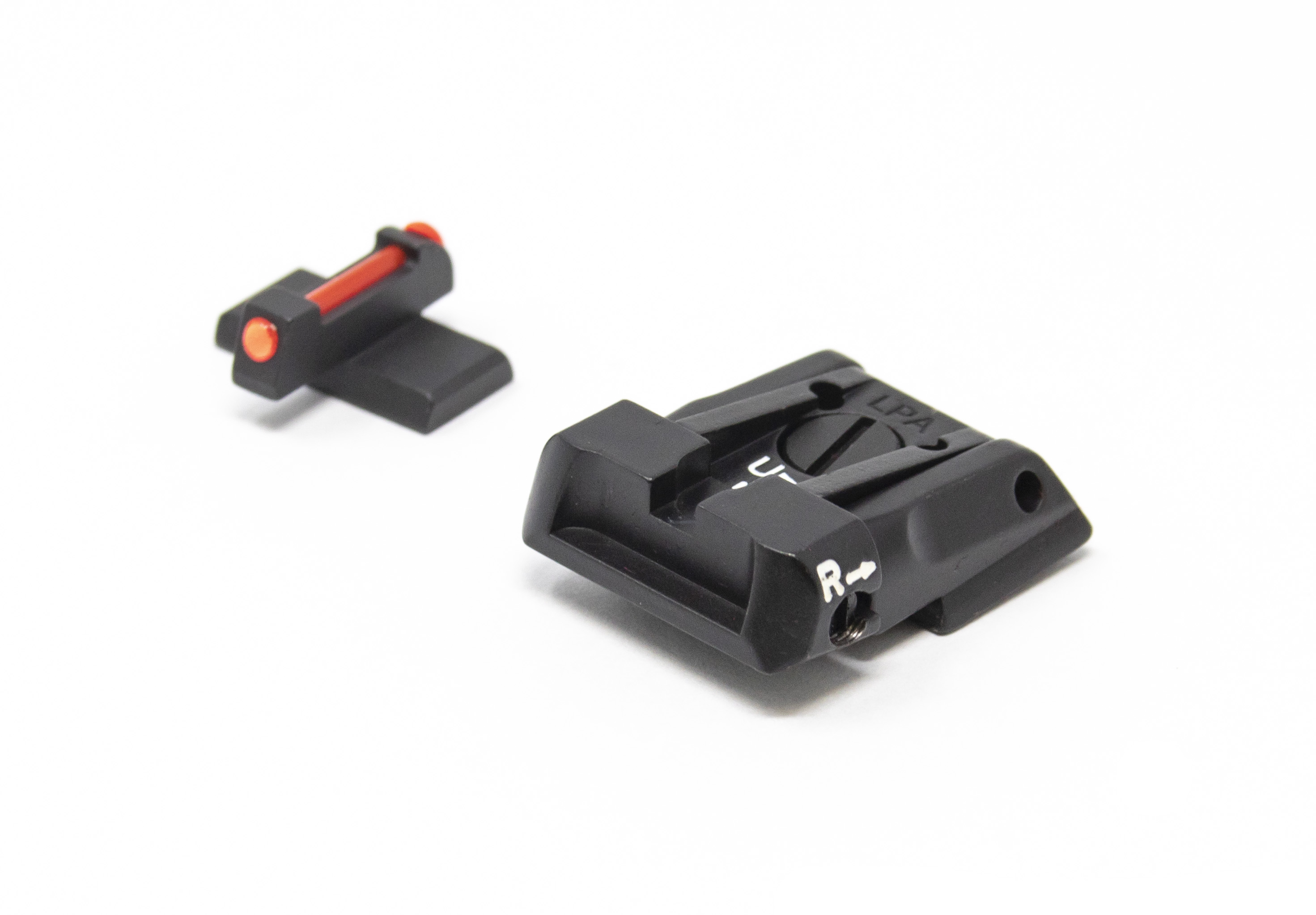 H&K P30 P45 SFP9 VP9 and Striker Sight Set - Black Rear with Fiber Front – Fusion Firearms