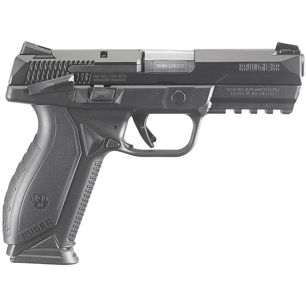 Ruger American Duty Frame Handgun 9mm Luger 10rd Magazine 4.2″ Barrel Black with Safety