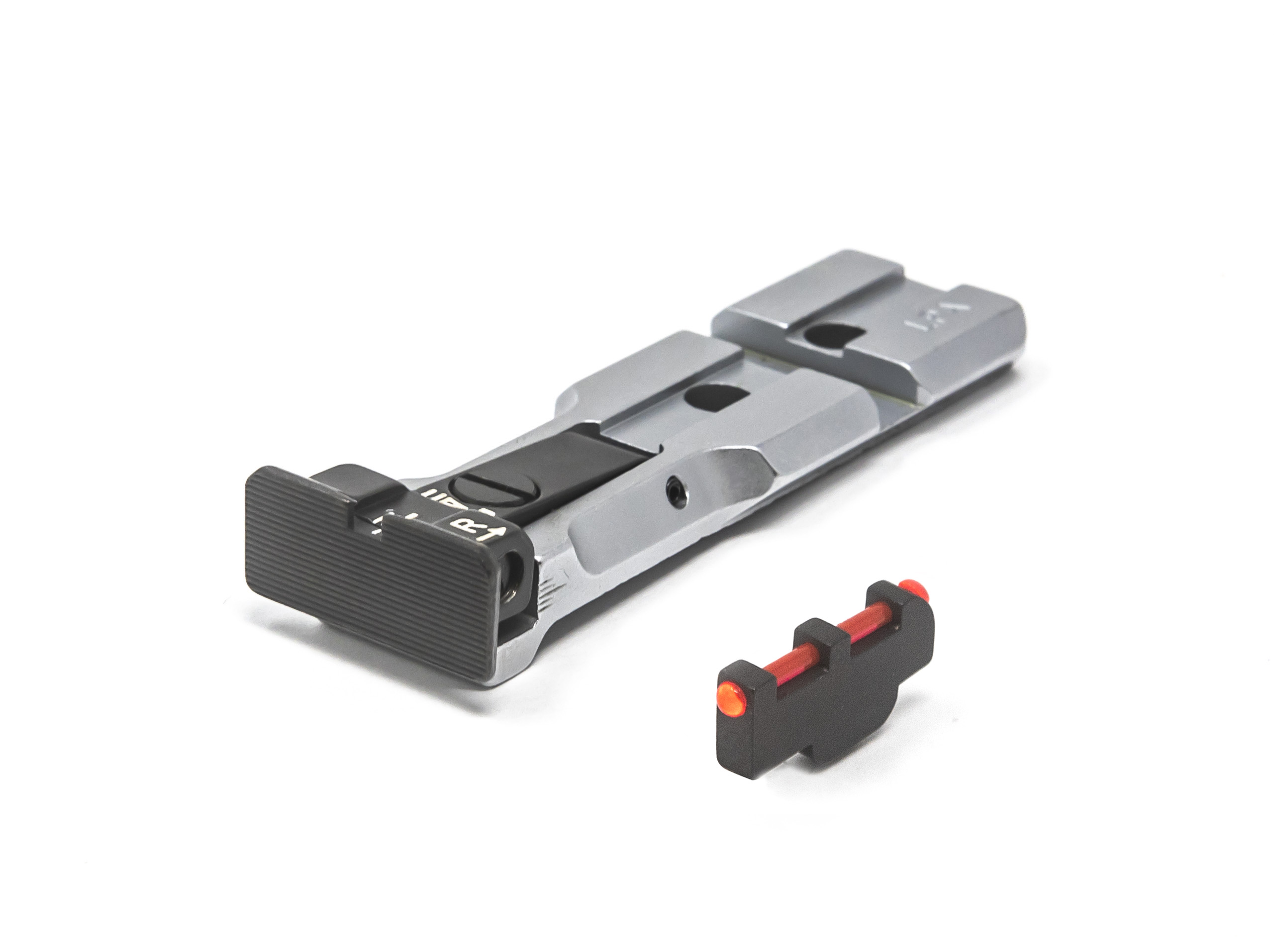S&W RMR Rear Sight Black Target Silver Body With Red Pin Front Sight – Fusion Firearms
