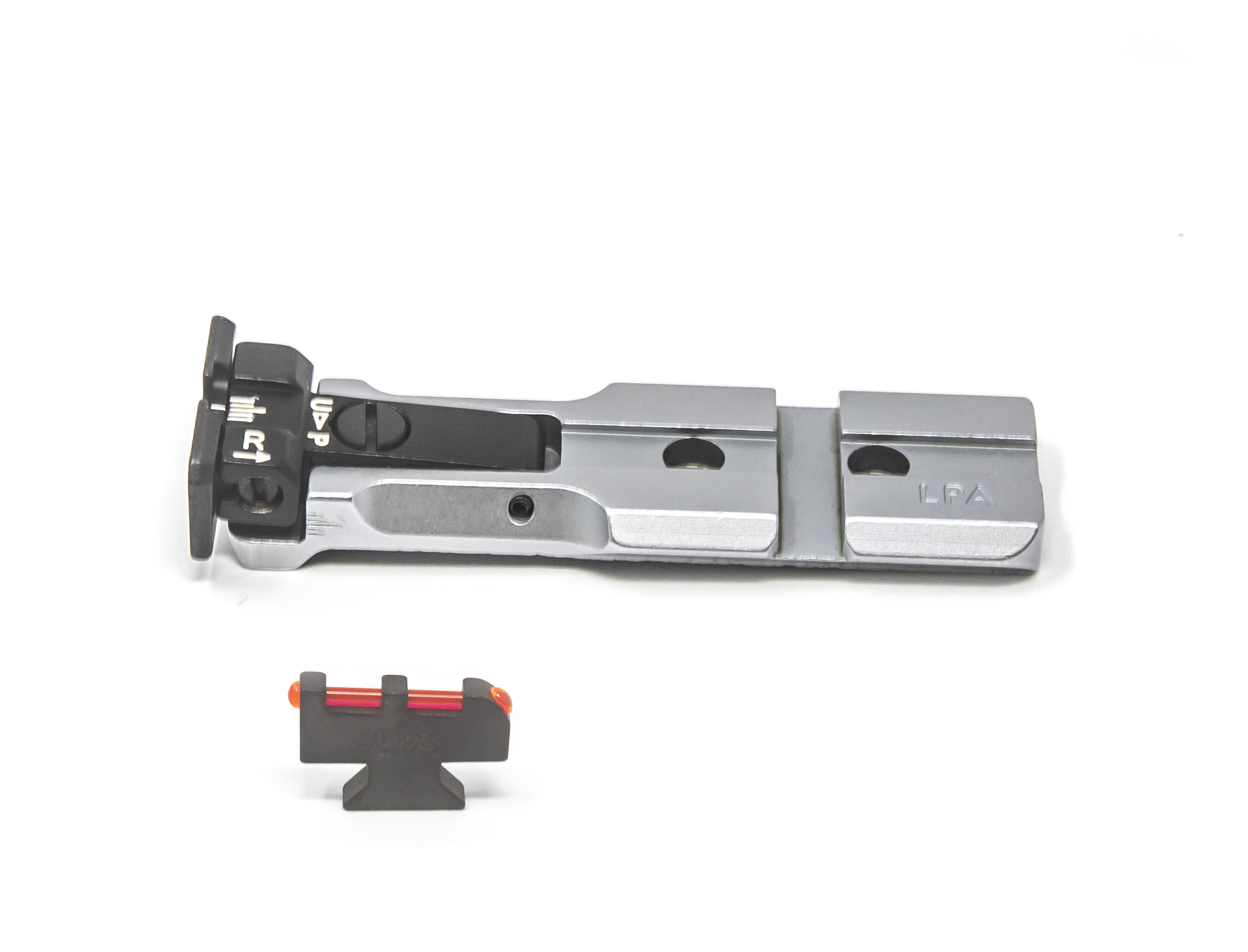 S&W RMR Rear Sight Black Target Silver Body With Red Plunger Front Sight – Fusion Firearms — image 2