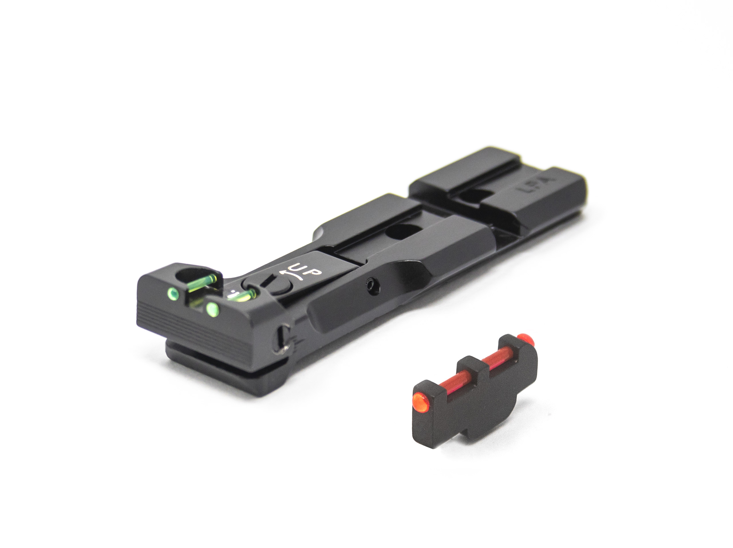 S&W RMR Rear Sight Fiber Optic Black Body With Red Pin Front Sight – Fusion Firearms