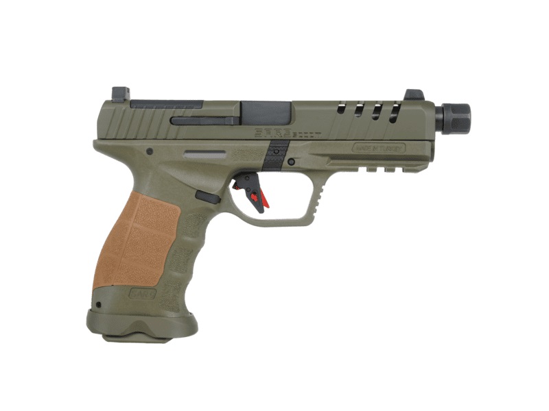 SAR9 SOCOM 9mm 5.20in Threaded OD Green — SARSILMAZ