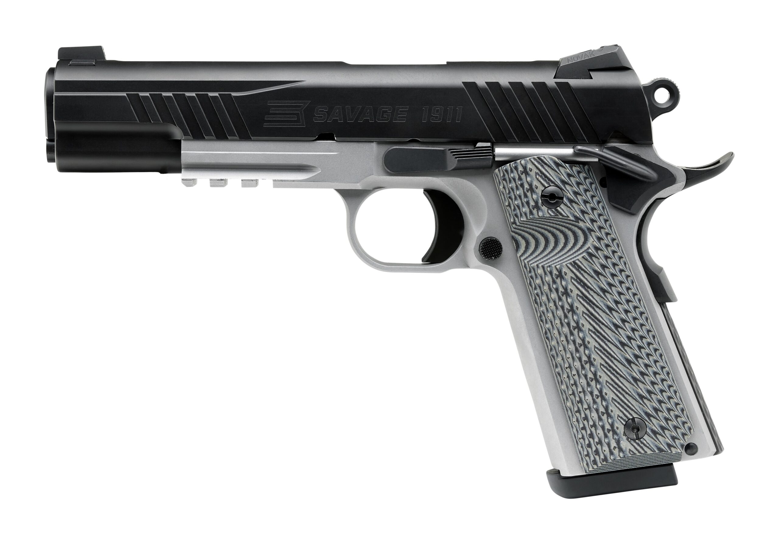 Savage 1911 Government 5″ .45 ACP Two-Tone 8+1 w/ Rail