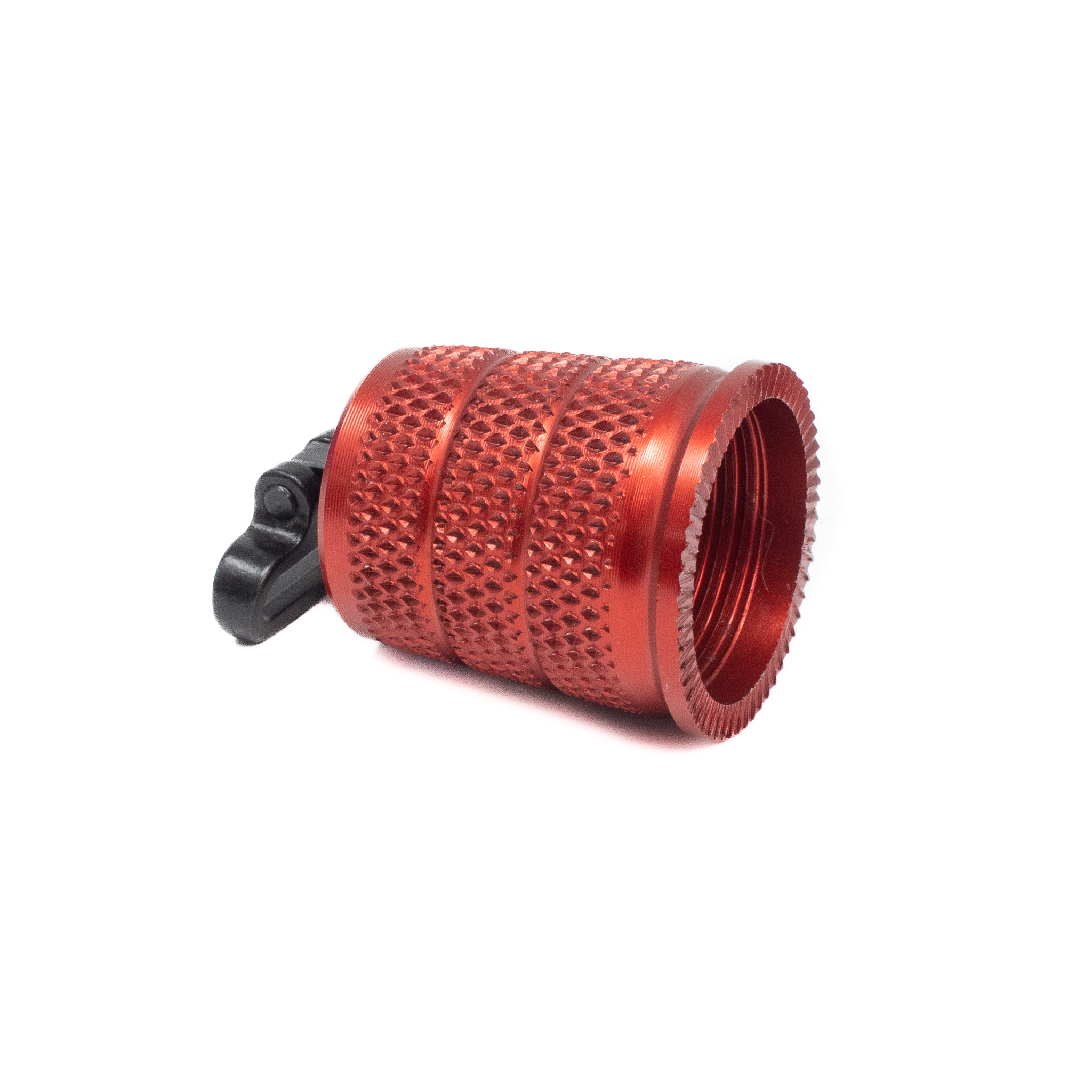 Shotgun Magazine Cap Extended Triple Knurled (Red) - Short W/ Sling Swivel – Fusion Firearms — image 2