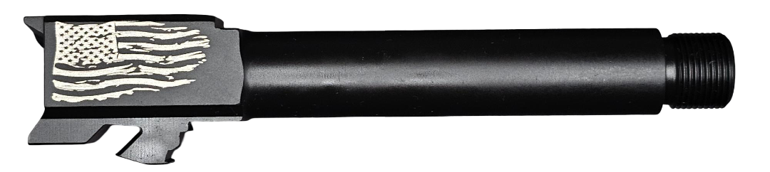 Tattered Flag Logo Combat Armory barrel Fits Glock 19 New 9mm Match Grade Barrel Threaded