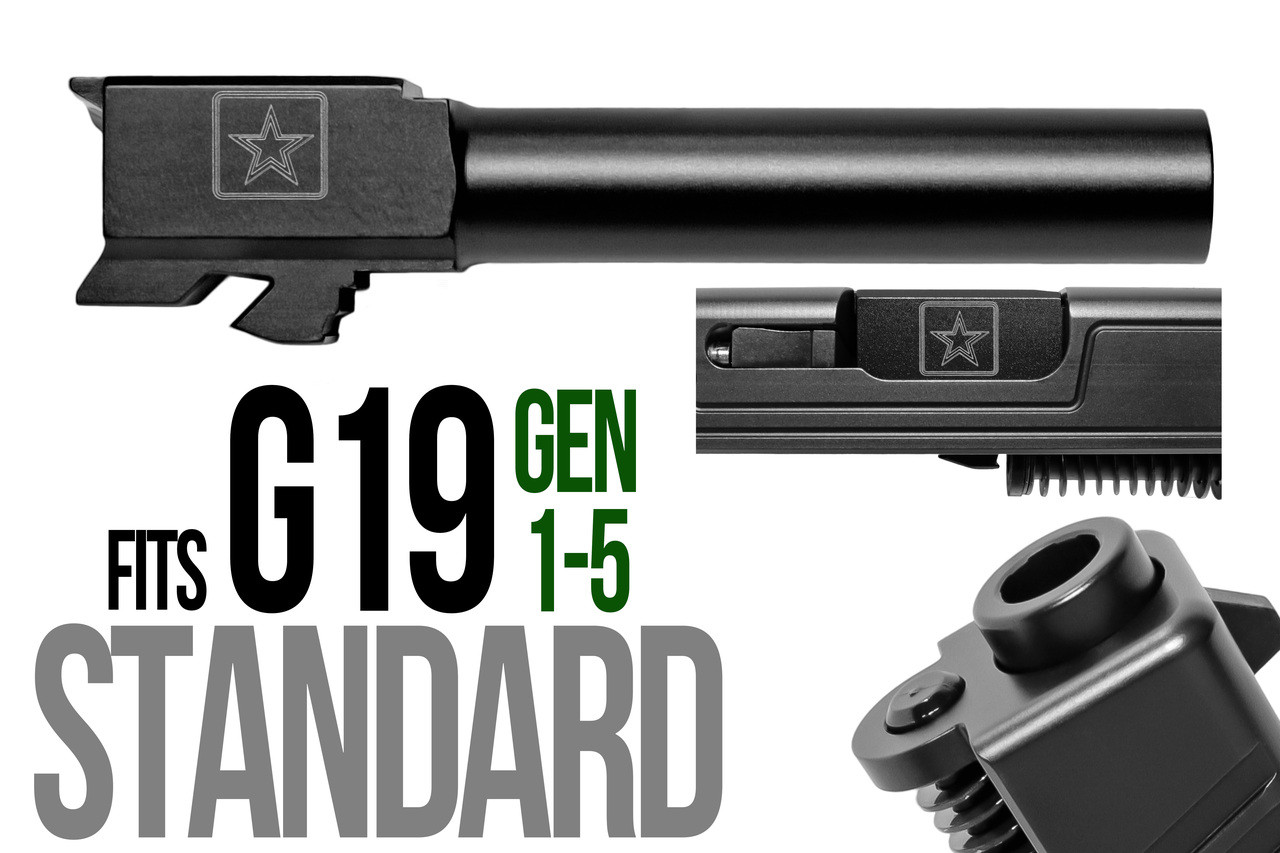 U.S Army Logo Star Combat Armory barrel Fits Glock 19 9mm Match Grade Barrel