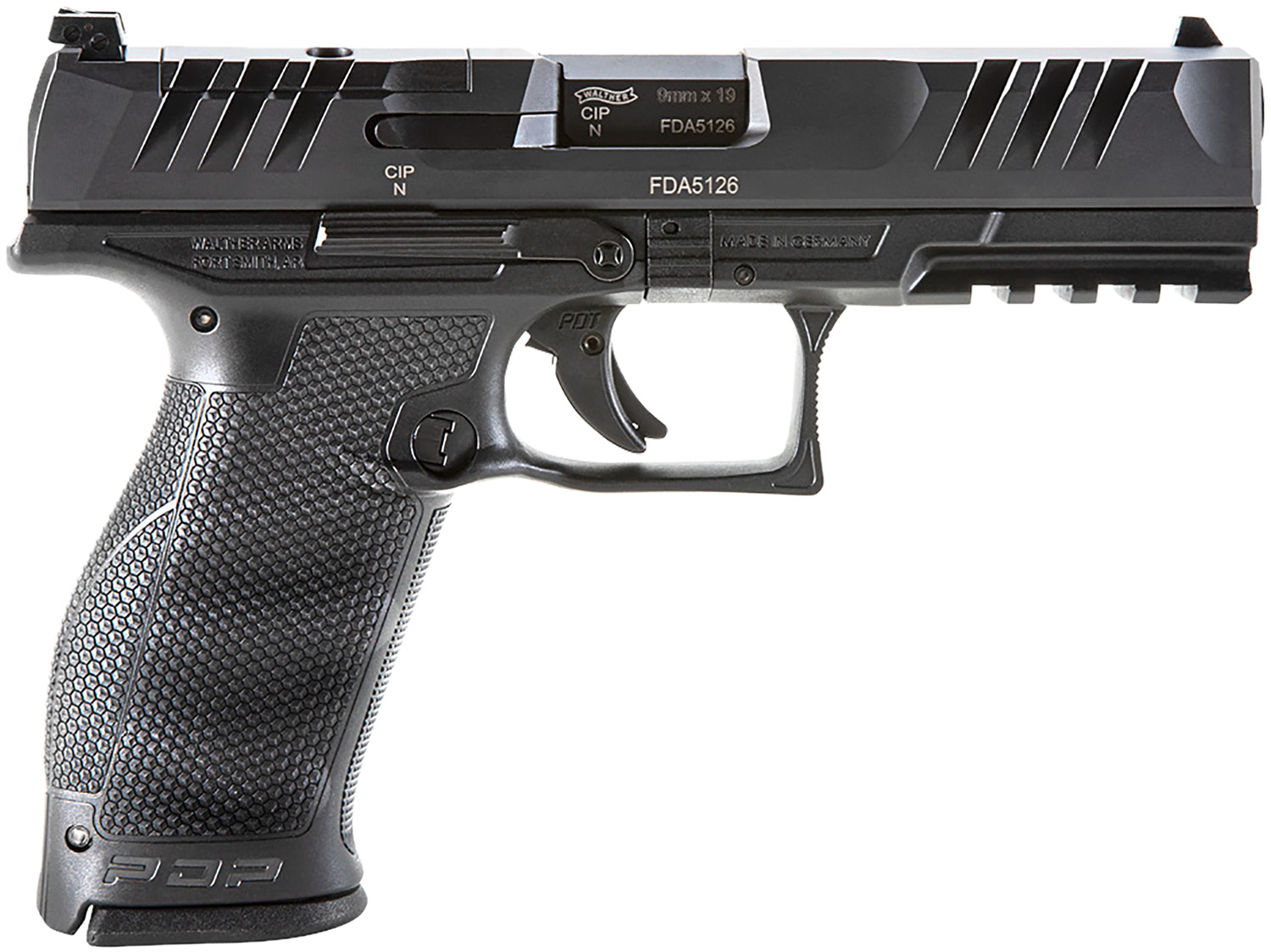 Walther PDP Full Size 9mm 4.5 in Optic Ready, 2x10rd, Black
