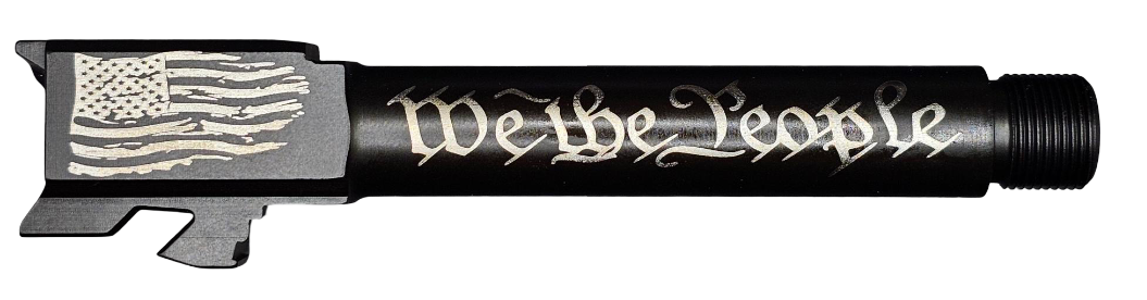 We the People Logo Combat Armory barrel Fits Glock 19 New 9mm Match Grade Barrel Threaded
