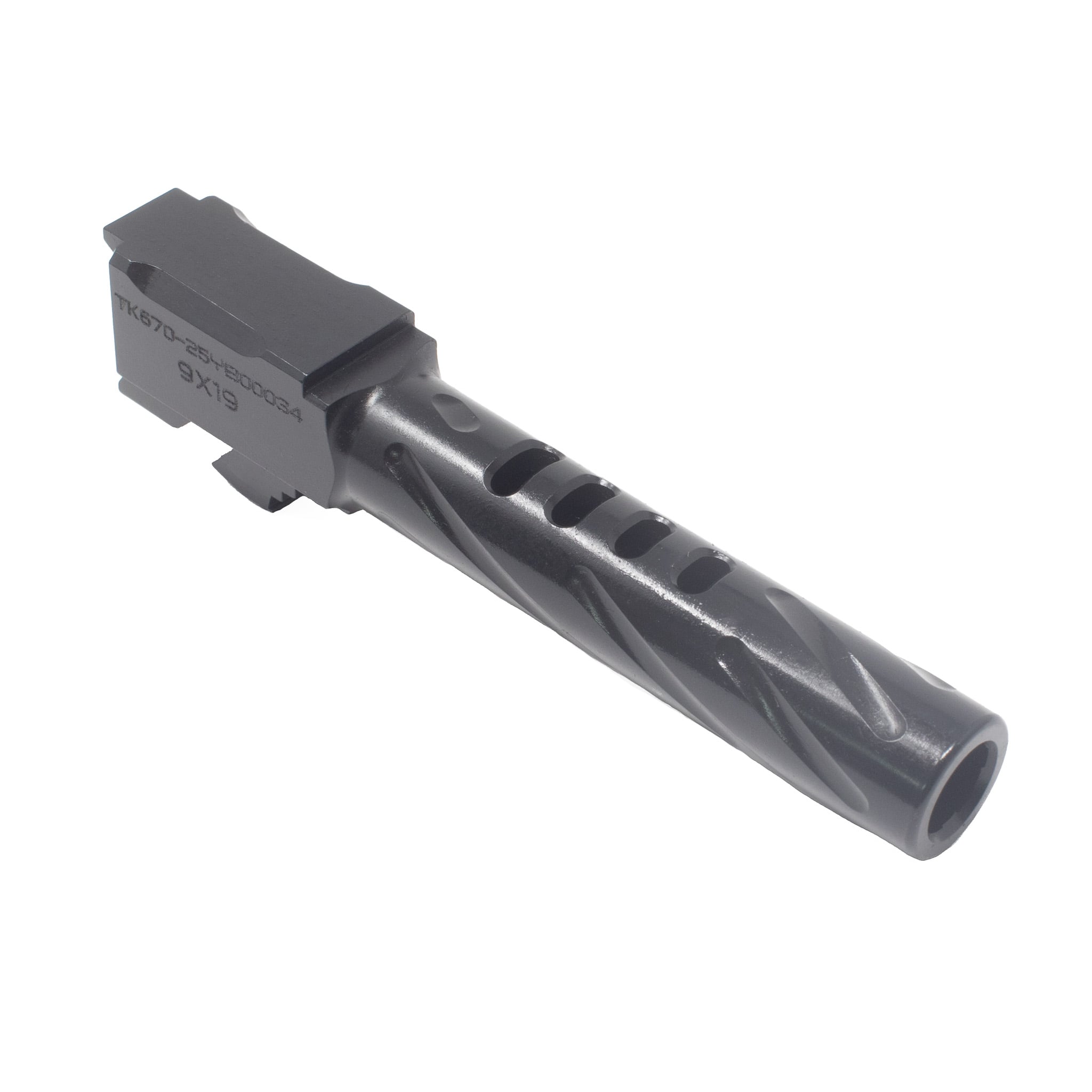 XF Pro 9MM Ported Barrel – 4" Fluted – Glock Gen 4 Compatible – Black – Fusion Firearms