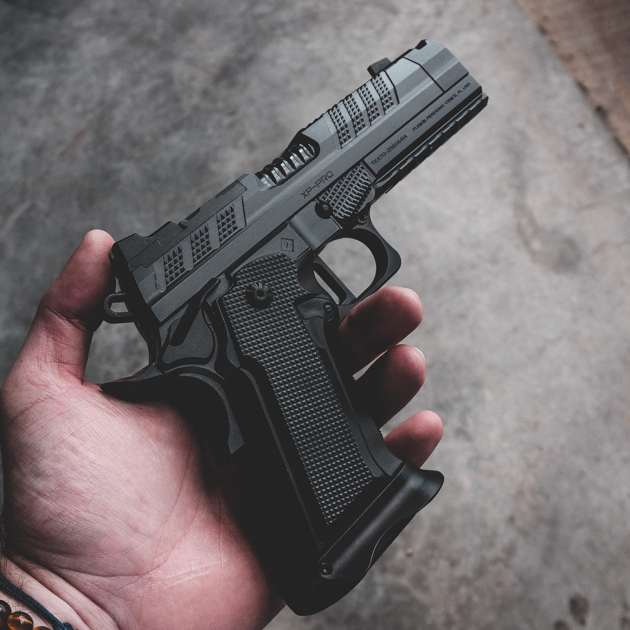 XP COMP – 9MM – Black – Ambi Thumbrest Edition | Custom Shop Exclusive – Fusion Firearms
