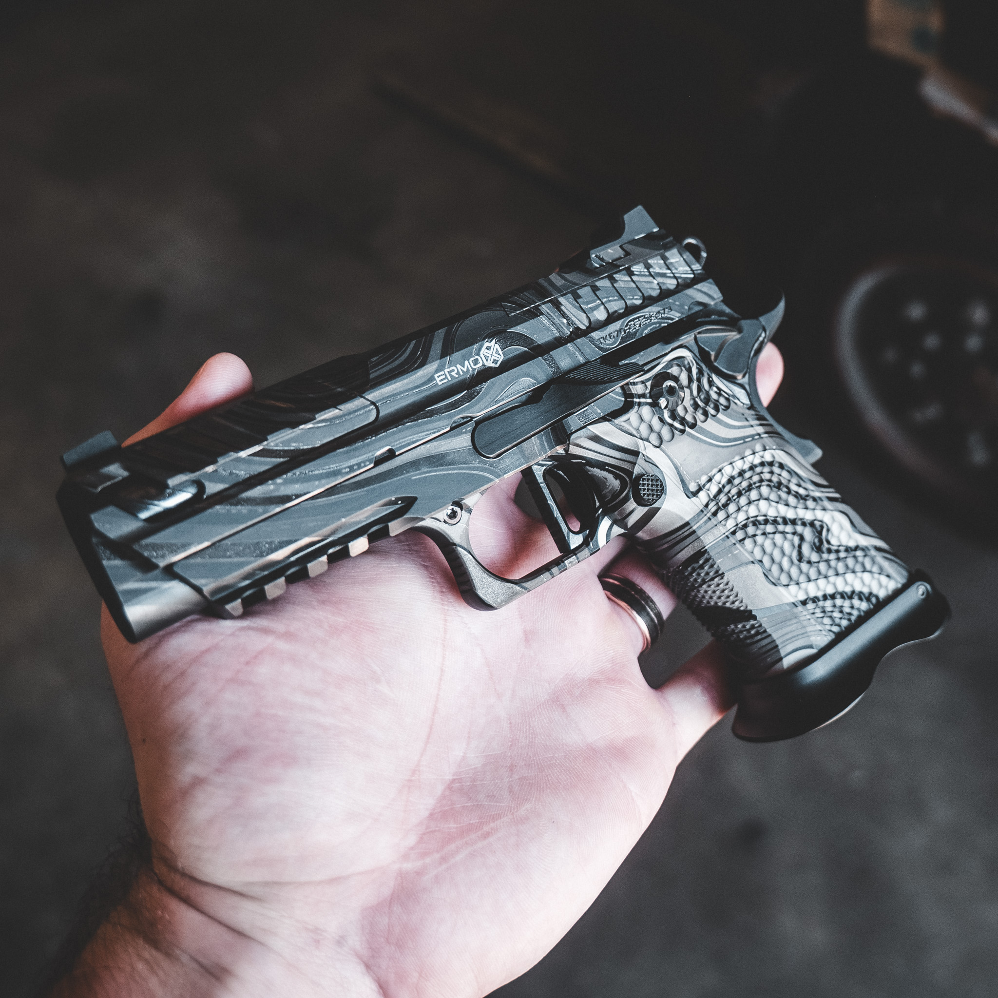 XP PRO - 9MM – Black Damascus Custom Shop Edition (MADE TO ORDER) – Fusion Firearms — image 3