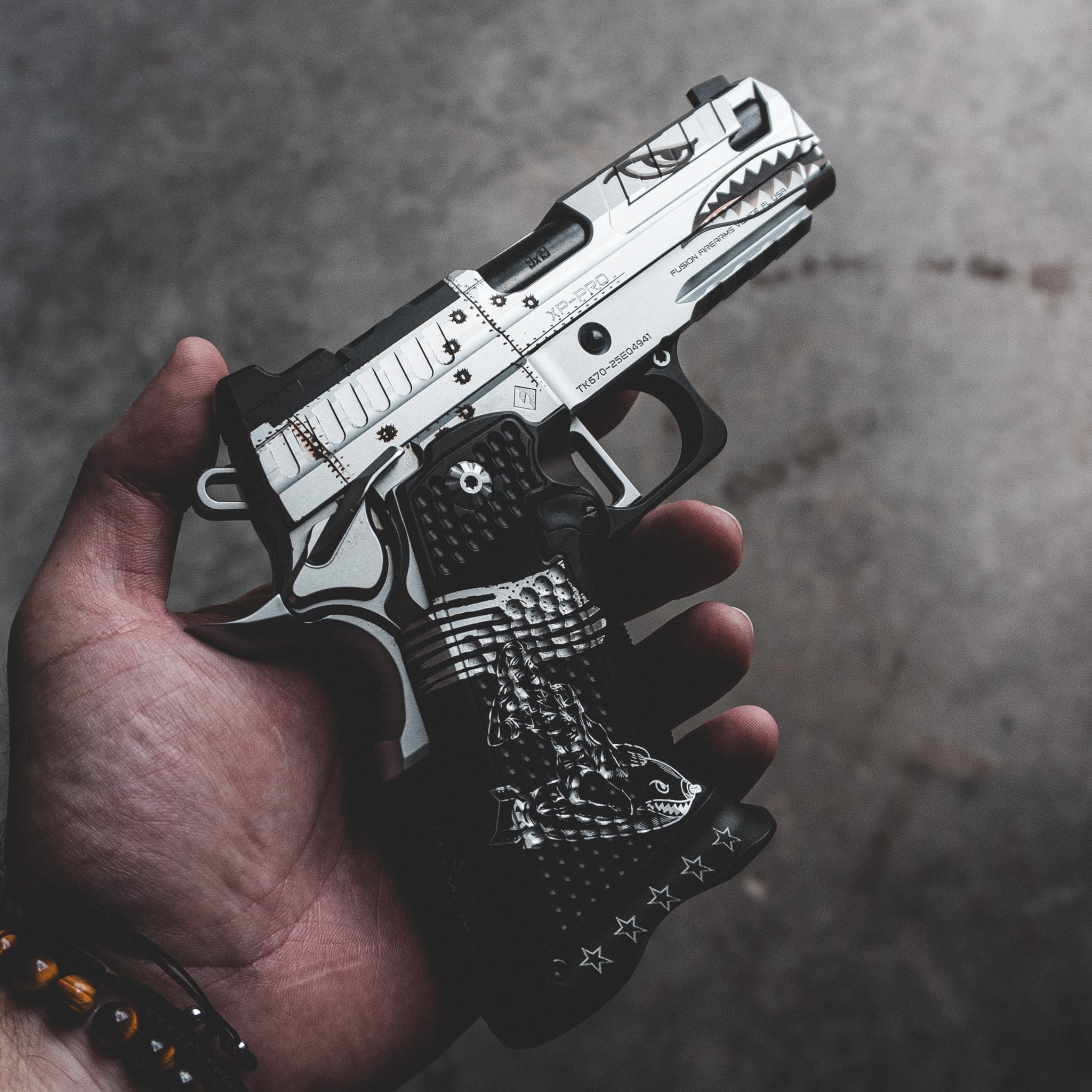 XP PRO - 9MM - Chrome "BOMBER" Custom Shop Edition (MADE TO ORDER) – Fusion Firearms