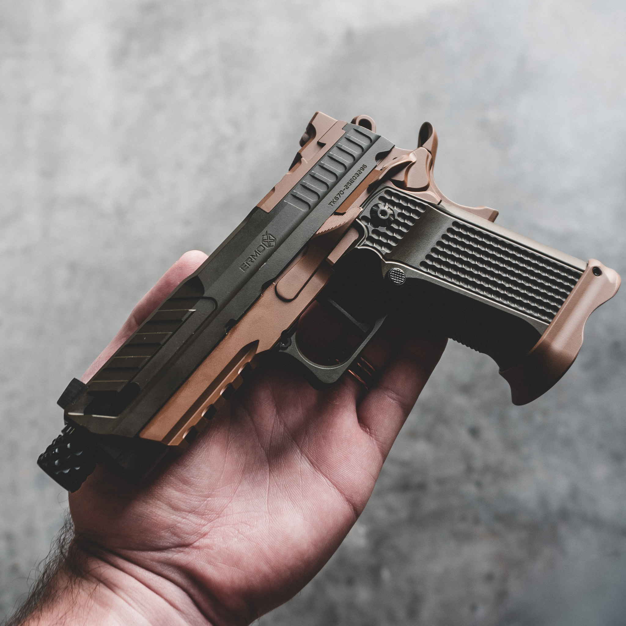 XP PRO - 9MM – OD Green & Tan Threaded Custom Shop Edition (MADE TO ORDER) – Fusion Firearms — image 2