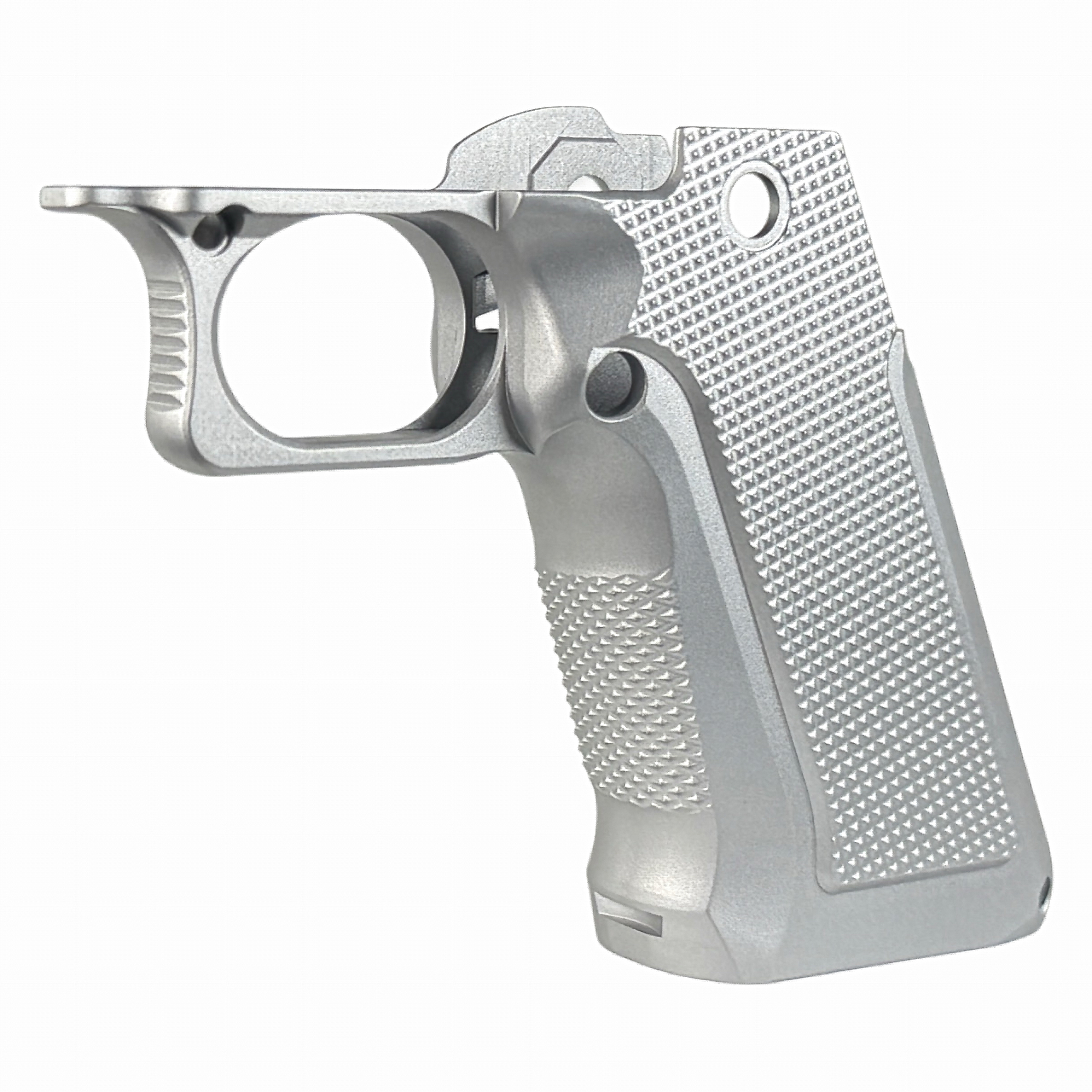 XP Pro Aluminum Grip - Aggressive Checkered - Chrome – Fusion Firearms — image 2