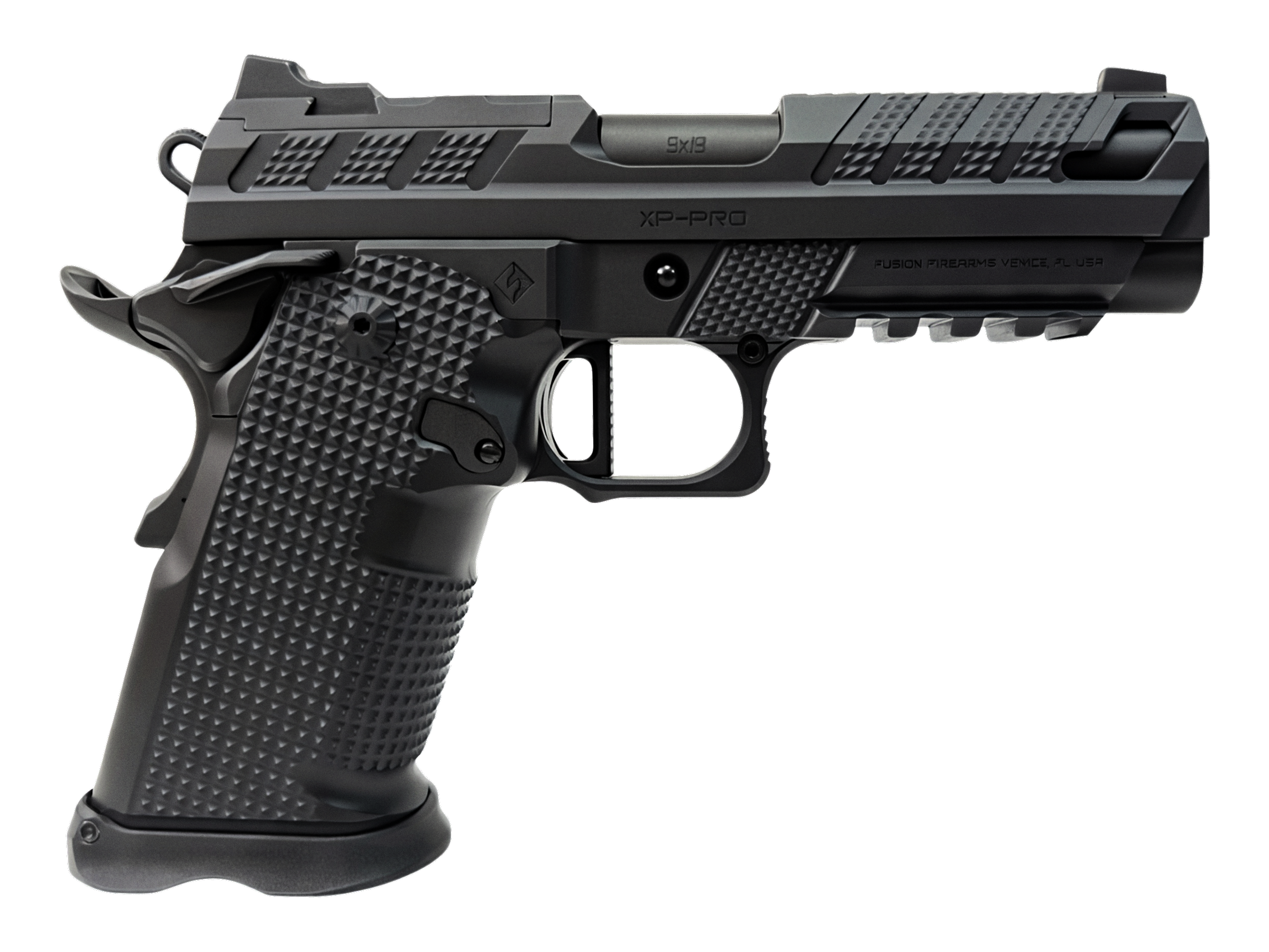 XP PRO™ V2 9mm Double-Stack 1911 Pistol - Black - Ported – Fusion Firearms