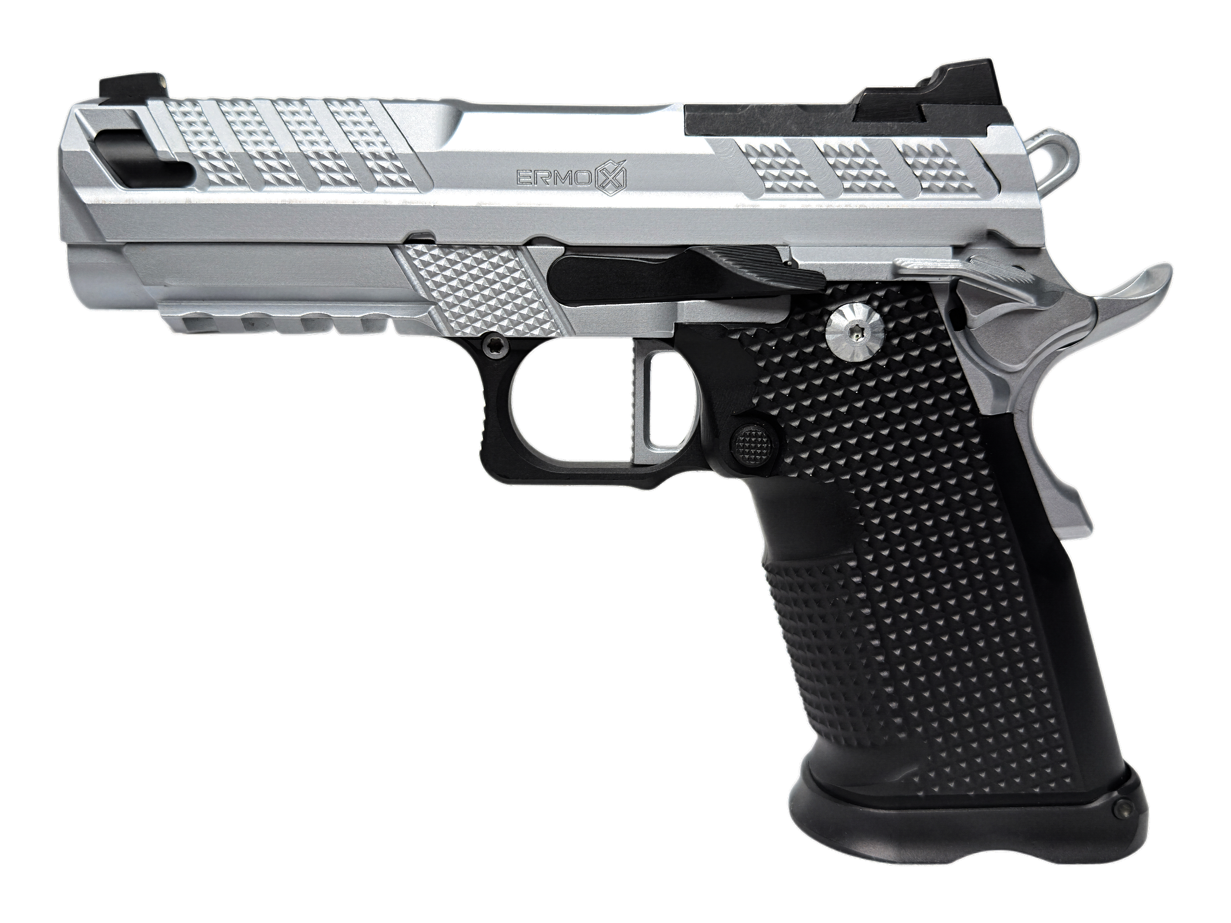 XP PRO™ V2 9mm Double-Stack 1911 Pistol - Chrome - Ported - 10 Round – Fusion Firearms — image 2