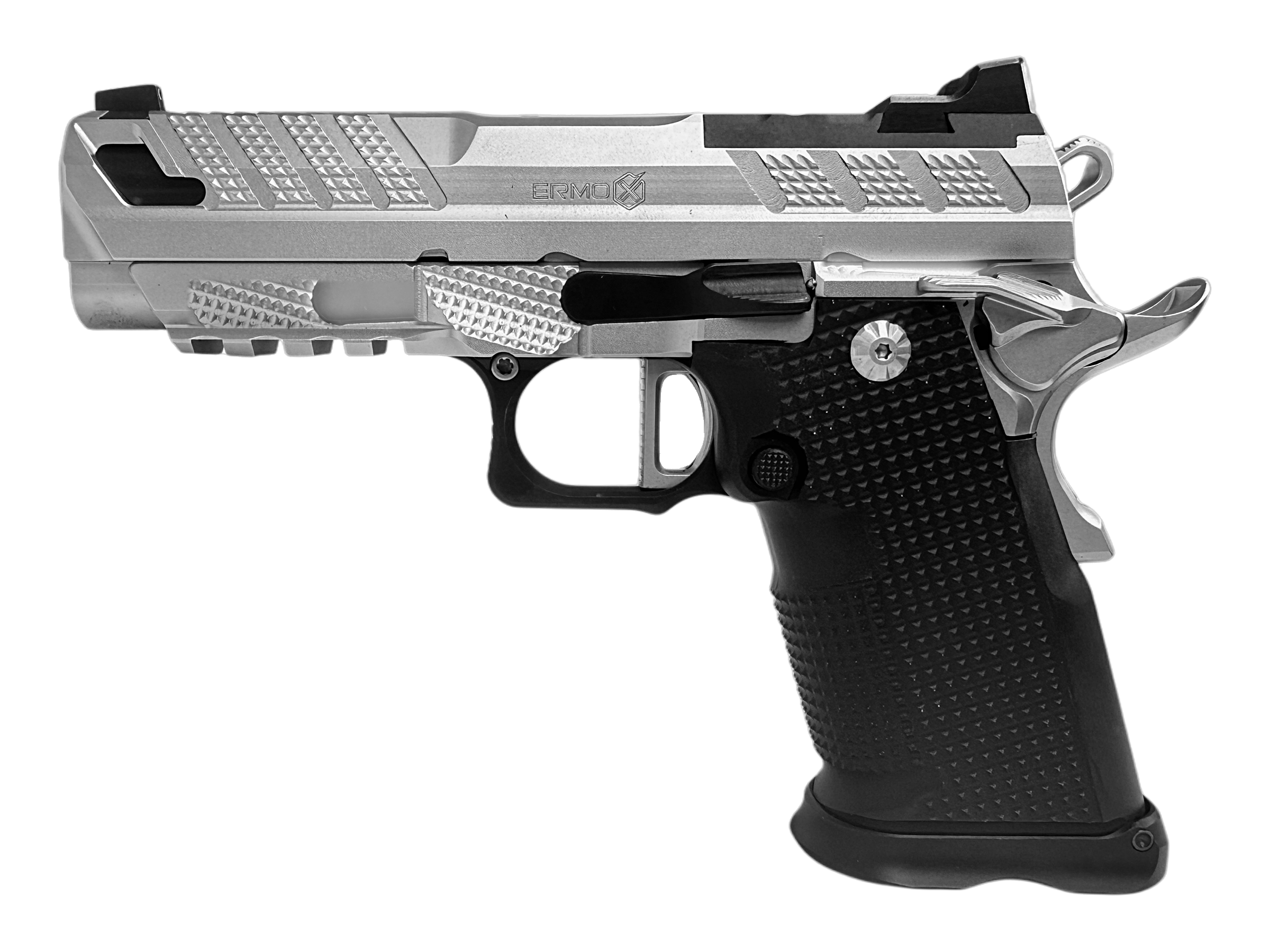 XP PRO™ V2 9mm Double-Stack 1911 Pistol - Chrome - Ported + Ambi Thumbledge – Fusion Firearms
